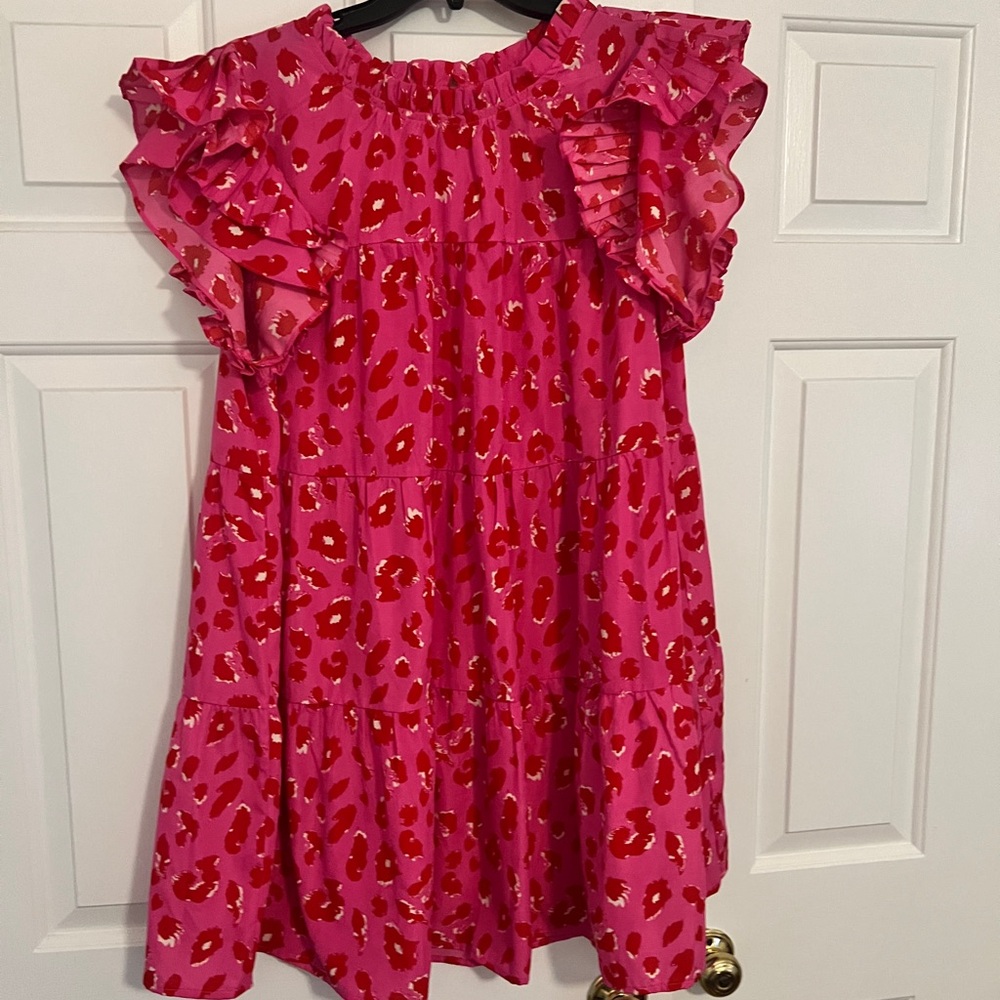 Pink cheetah dress